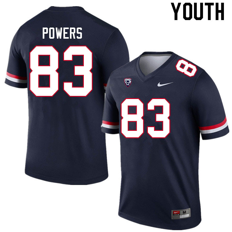 Youth #83 Colby Powers Arizona Wildcats College Football Jerseys Sale-Navy
